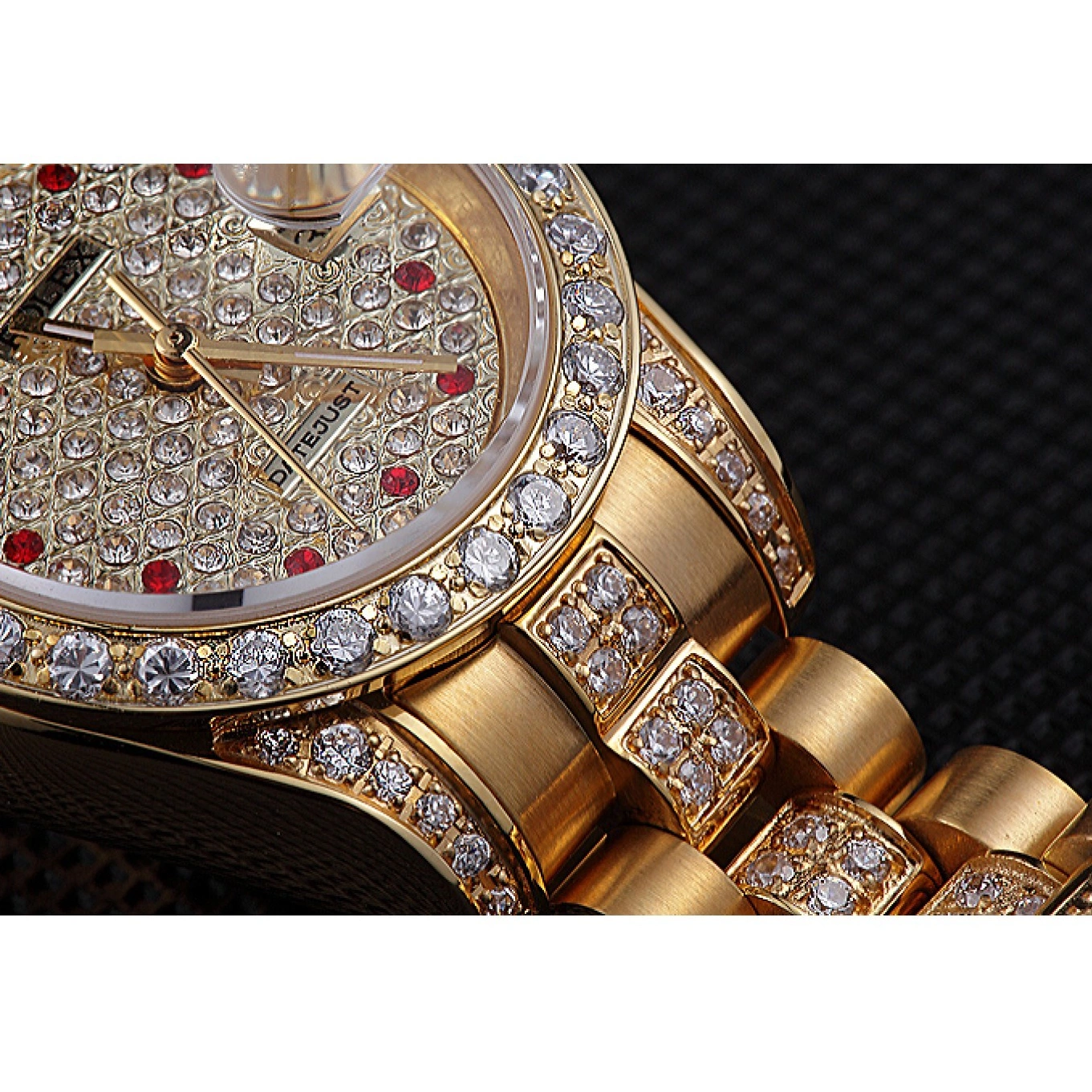 Aaa replica watch Swiss Gold 622023 Dial Diamond Rolex DateJust 0814